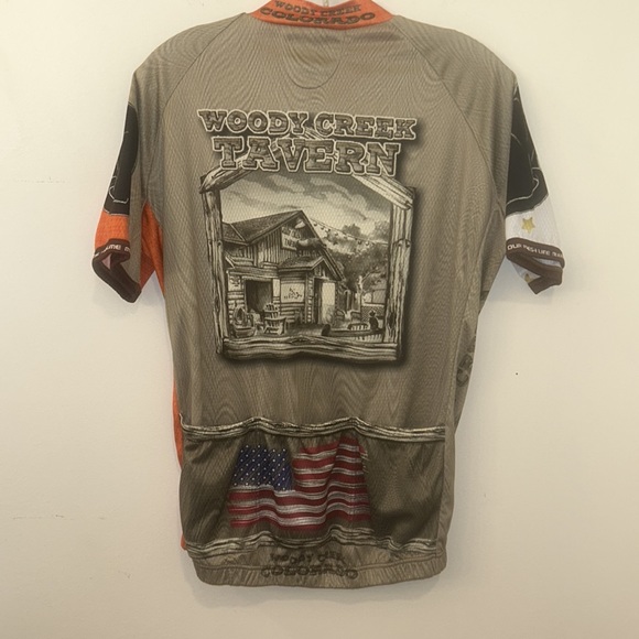 Verge Cycling Jersey Men's Size Large 3/4 Hidden Front Zipper Short Sleeves EUC - Picture 3 of 11